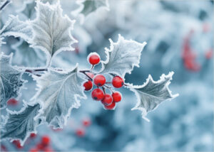 024 024 berries in frost landscape